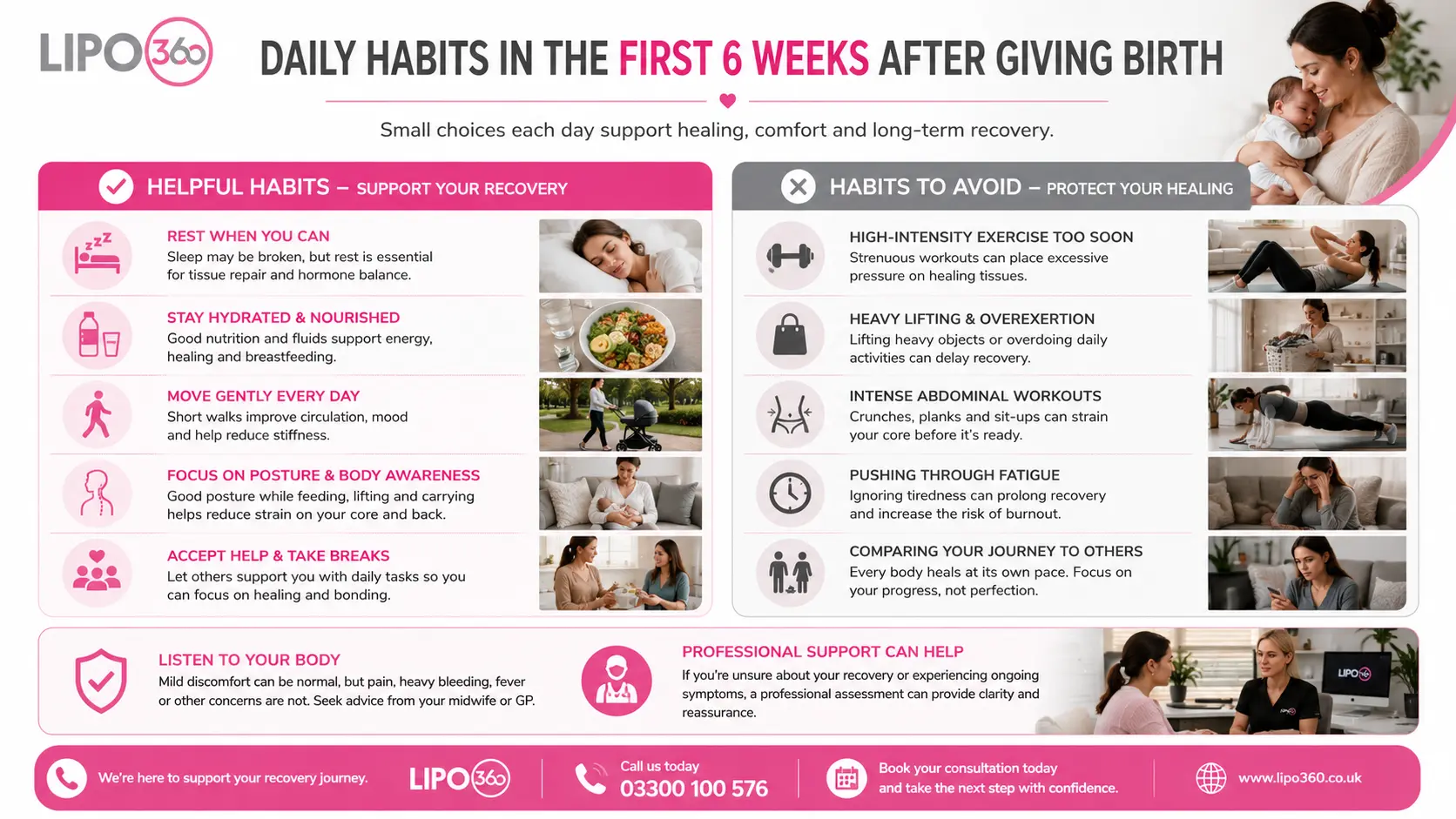 What to Do (and Avoid) in the First 6 Weeks After Giving Birth To Avoid Diastasis Recti 3 First 6 Weeks After Giving Birth To Avoid Diastasis Recti Ashbourne : Daily Habits in the First 6 Weeks After Giving Birth